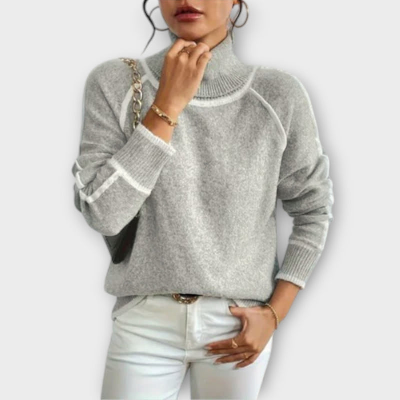 Aurora - Suéter de cuello alto casual
