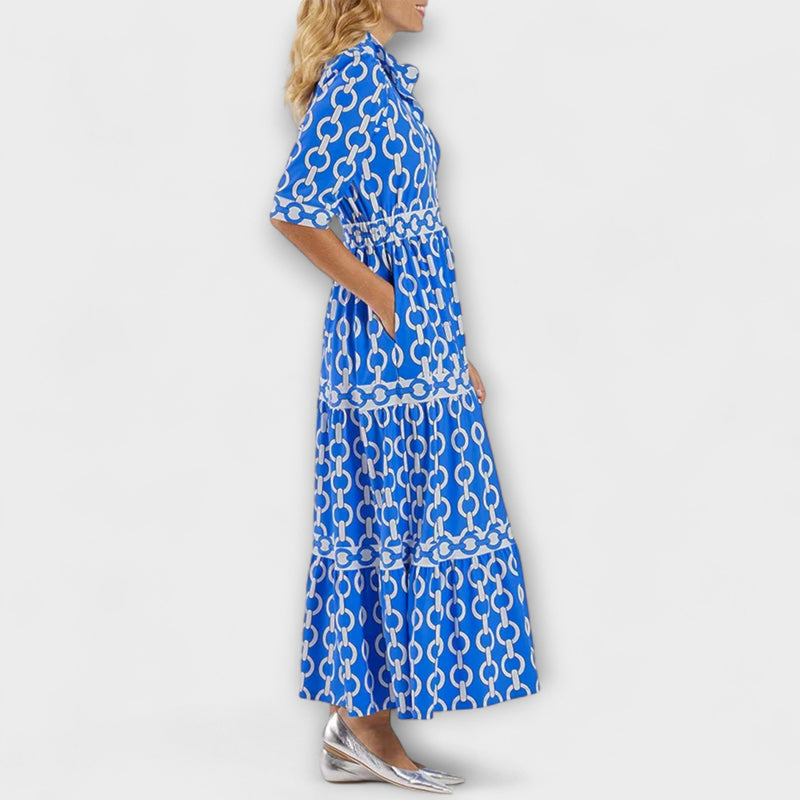 Juliette - Vestido midi con estampado de cadenas