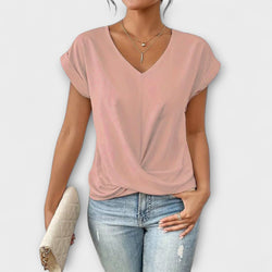 Eloise - Top de escote en V con detalle de botón