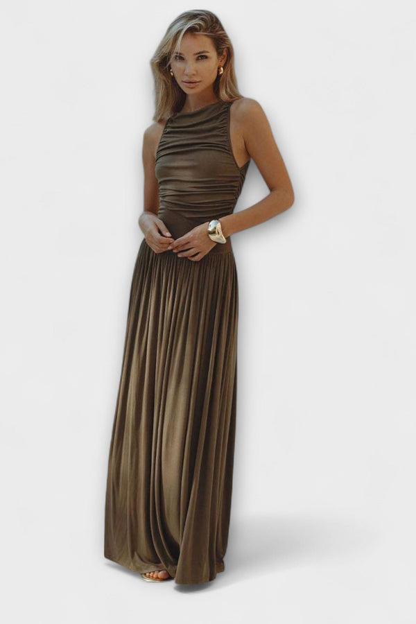 Zendaya - Vestido Maxí de Algodón Largo
