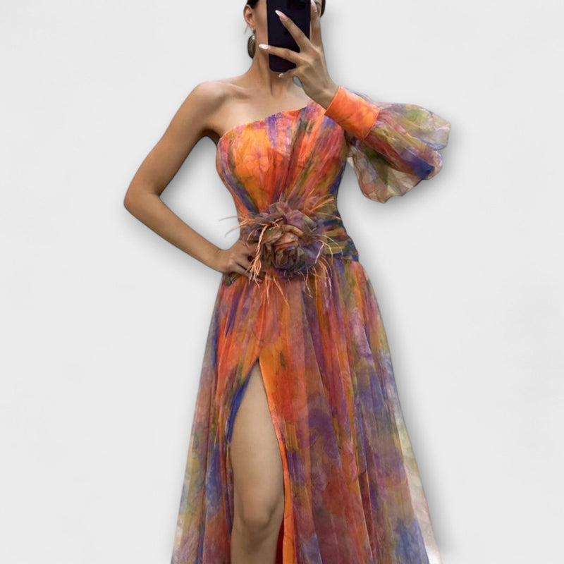 Minna – Vestido Maxi Amelie Asimétrico