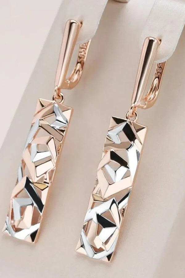 Elegantes pendientes rectangulares