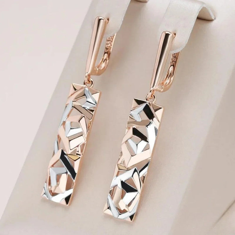 Elegantes pendientes rectangulares