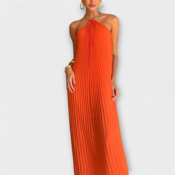 Poppy - Vestido elegante con escote plisado