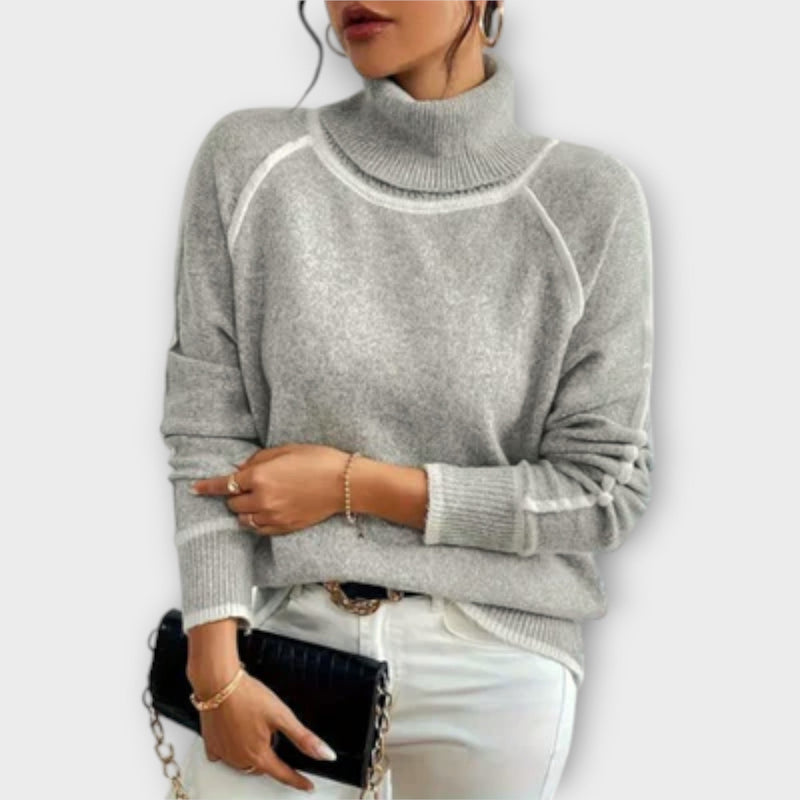 Aurora - Suéter de cuello alto casual
