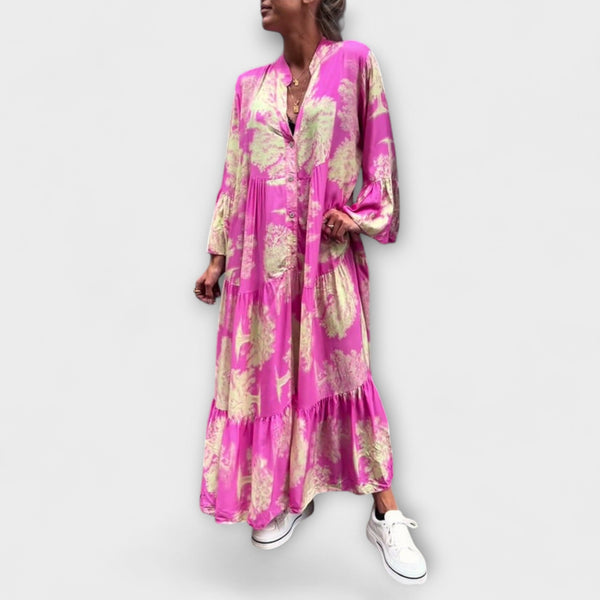 Nerina - Elegante vestido floral maxi