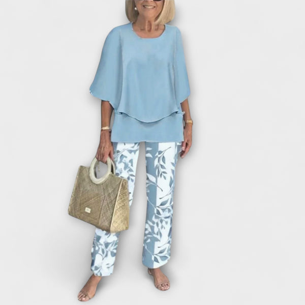 Rosamund - Conjunto Moderno con Blusa Cómoda y Pantalones
