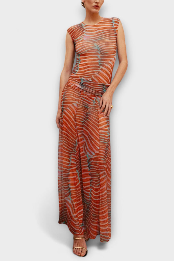 Phoenix - Body de Malla con Ondas Brillantes