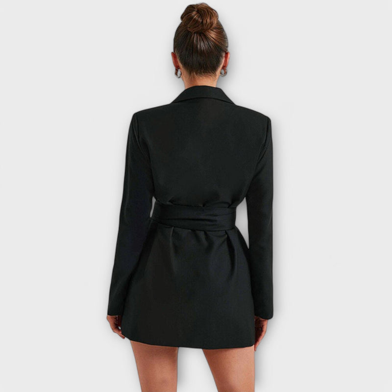 Vestido blazer con escote en V