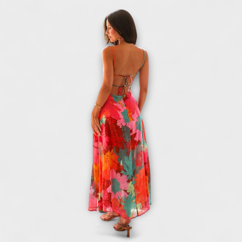 Audrey - Vestido de tirantes con estampado floral para mujeres - Elegante y Seductor