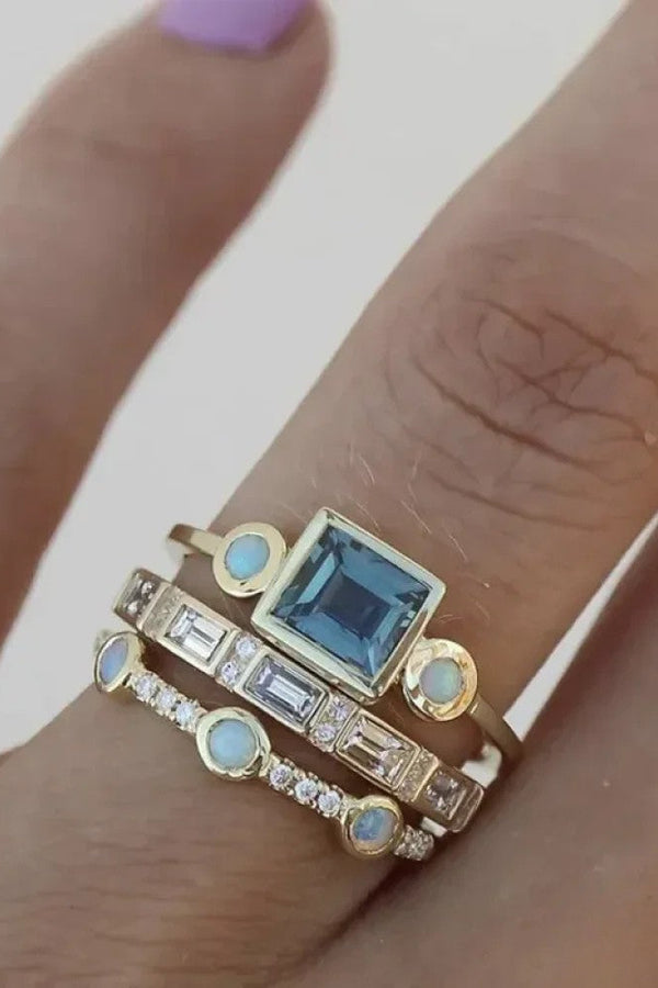Anillo Retro Azul