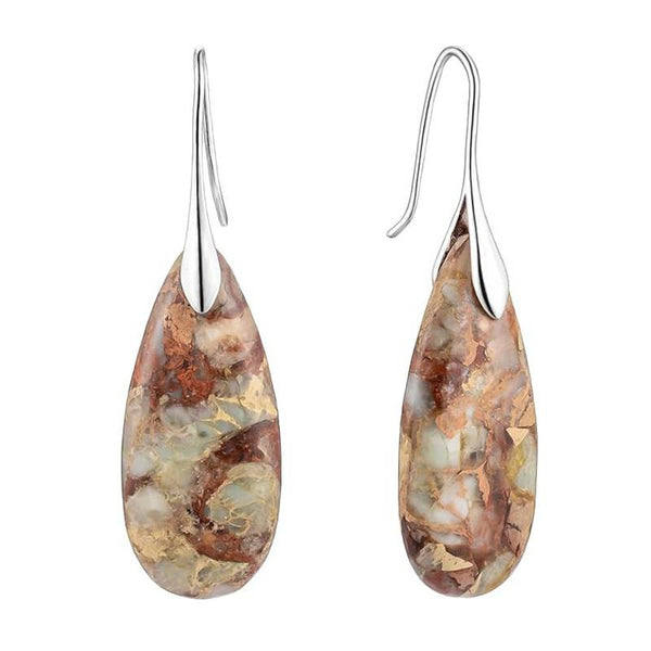 Pendientes Ovalados Vintage de Piedra de Materiales Naturales