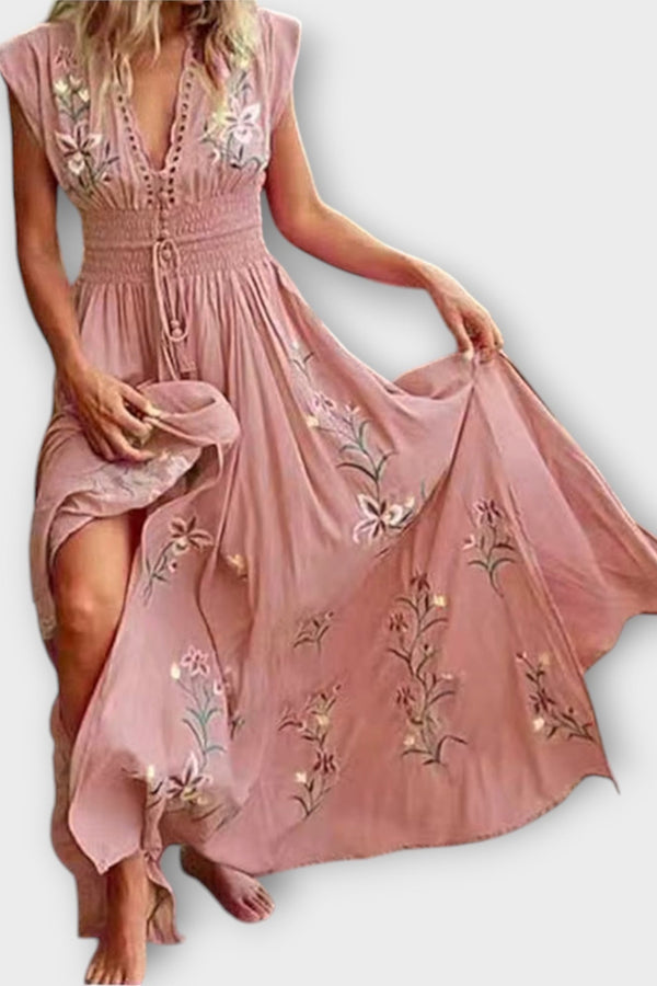 Felizia – Vestido Boho con encantadores bordados