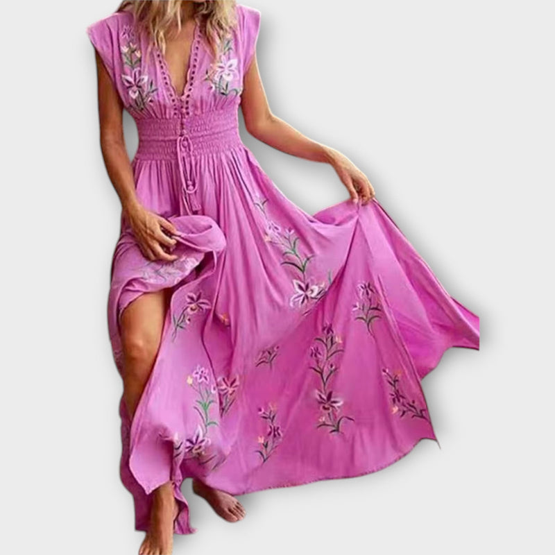 Felizia – Vestido Boho con encantadores bordados