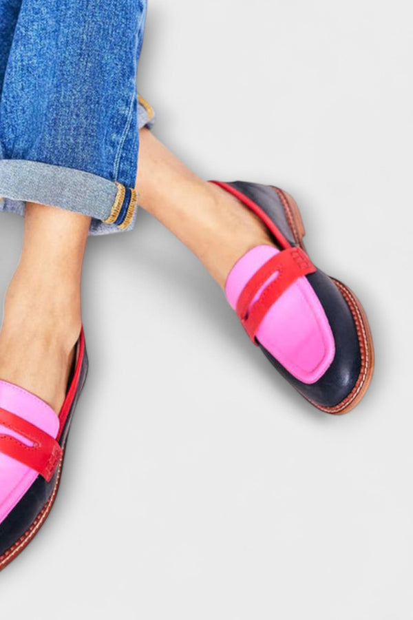 Briar – Zapatillas de punta redonda con detalles en color