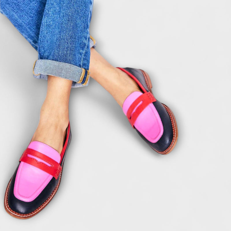 Briar – Zapatillas de punta redonda con detalles en color