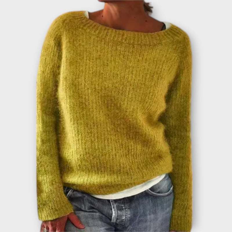 Regine – suéter de punto de un solo color