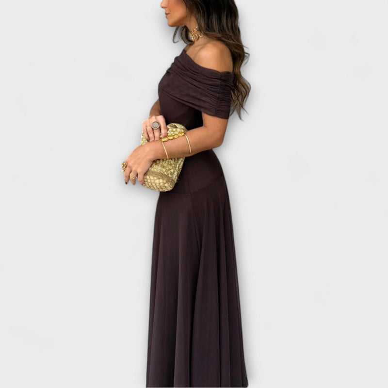 Meadow - Toledo Vestido Maxi de Malla con Un Hombro