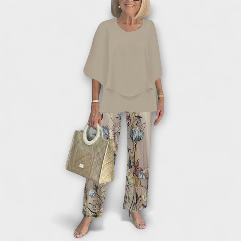 Rosamund - Conjunto Moderno con Blusa Cómoda y Pantalones
