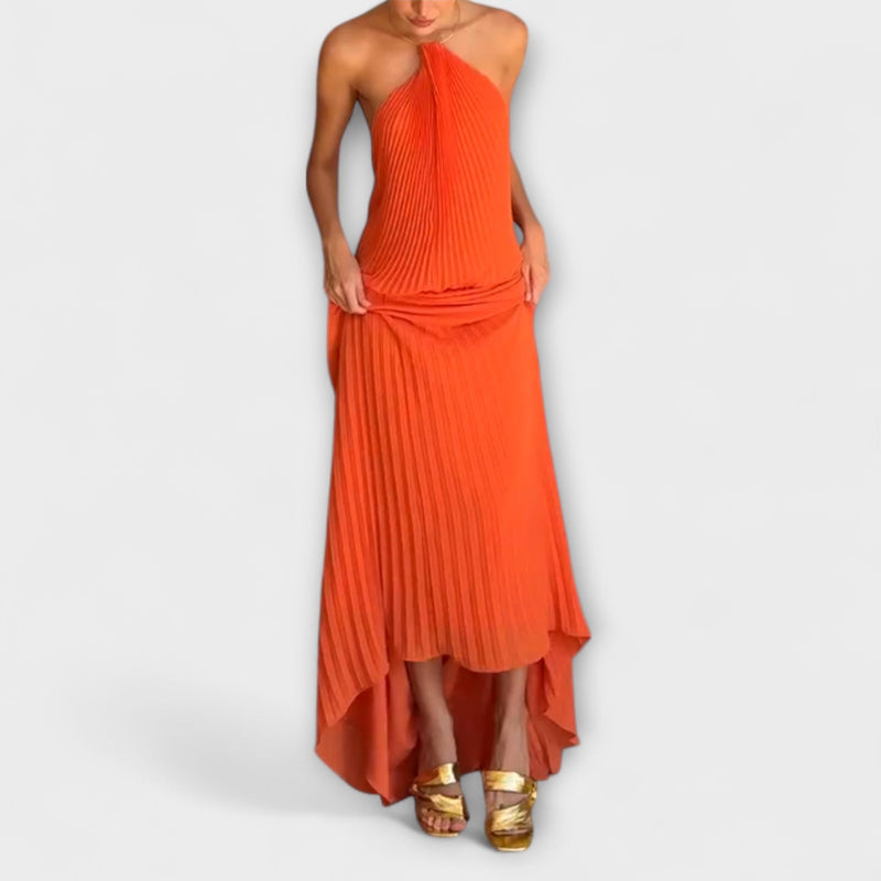 Poppy - Vestido elegante con escote plisado