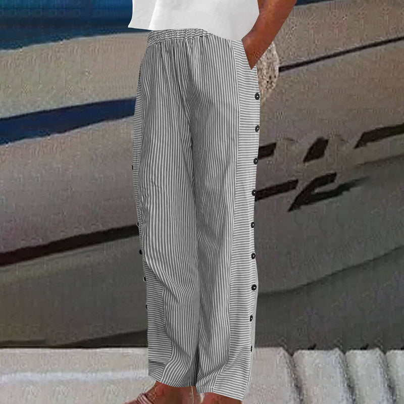 Rea - Pantalones de ocio a rayas relajados