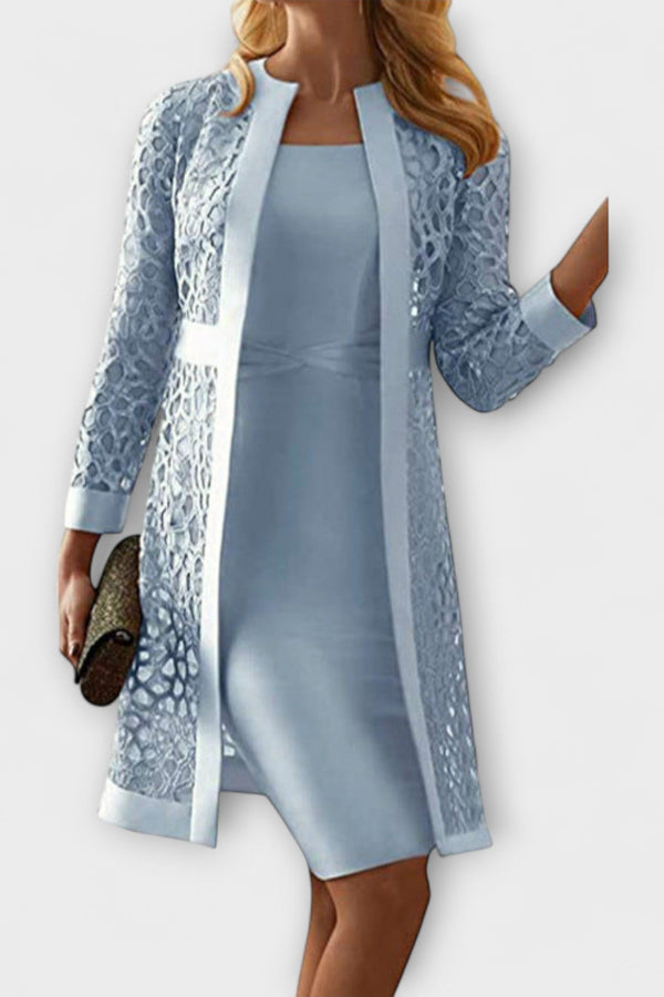 Runa - Elegante vestido de encaje de dos piezas