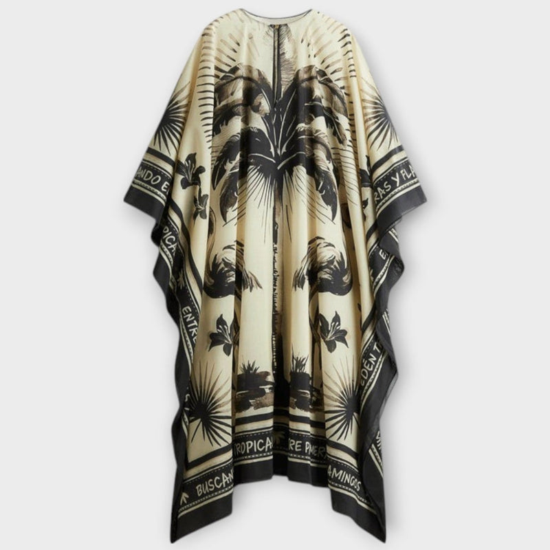 Melissa - Kaftan Maxivestido con Estampado de Flamencos Extra Grande