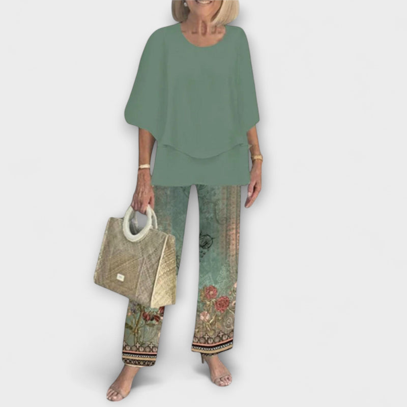 Rosamund - Conjunto Moderno con Blusa Cómoda y Pantalones