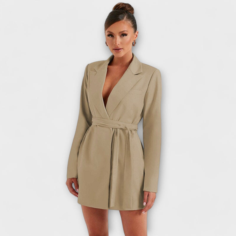 Vestido blazer con escote en V