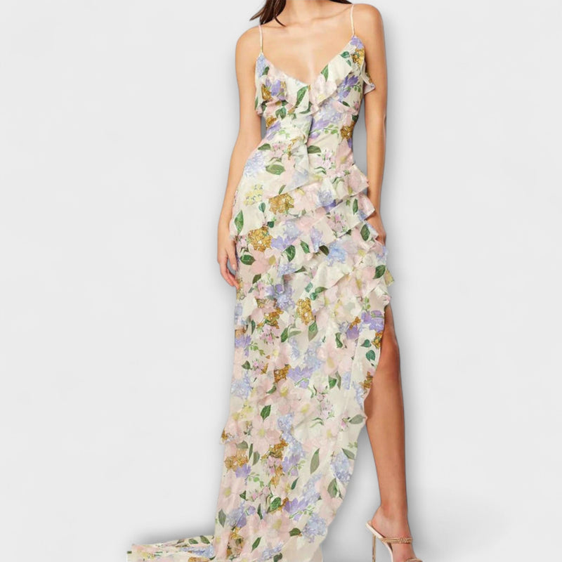 Indie - Vestido con volantes y tirantes