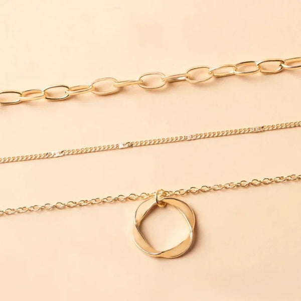 Collar Capa de Oro Retro