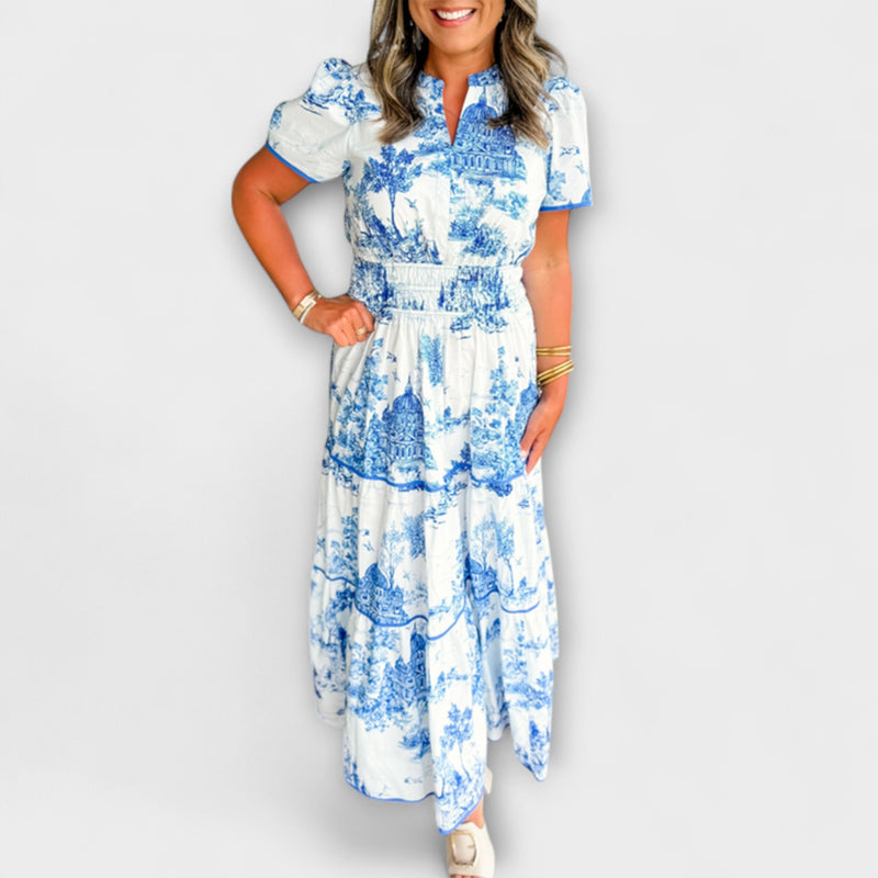 Eliza - Vestido Maxi de Toile Atemporal