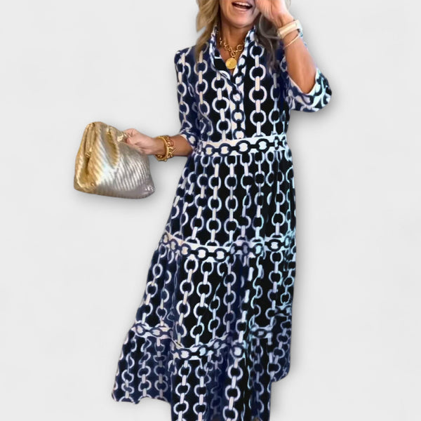 Juliette - Vestido midi con estampado de cadenas