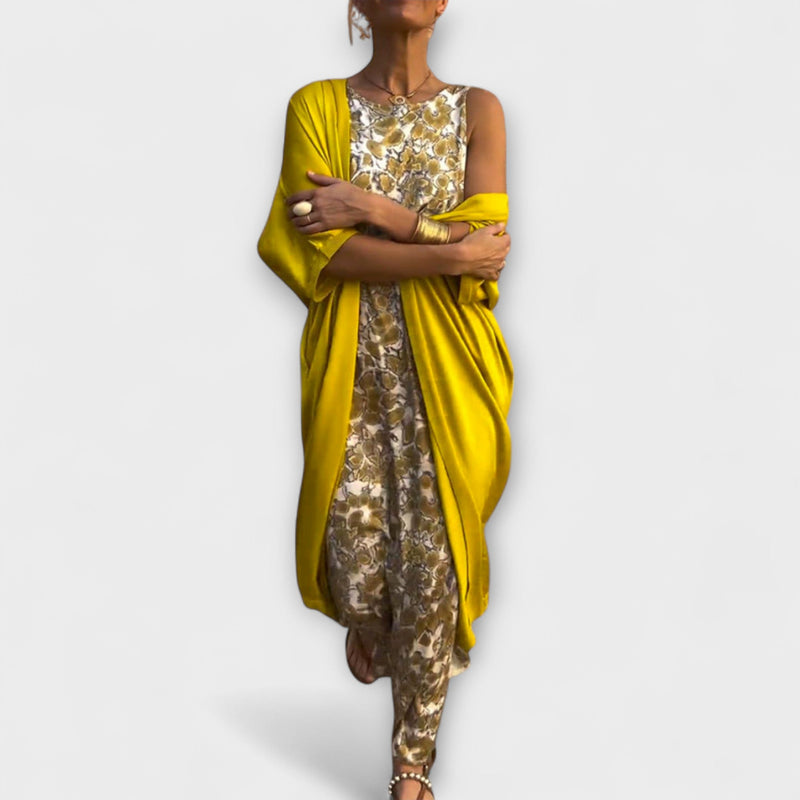 Charlotte - Vestido Elegante con Cardigan a Juego