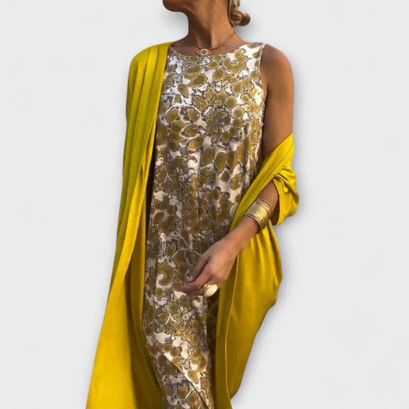 Charlotte - Vestido Elegante con Cardigan a Juego