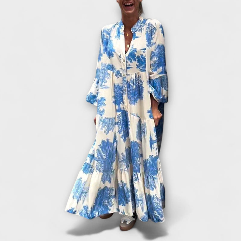 Nerina - Elegante vestido floral maxi