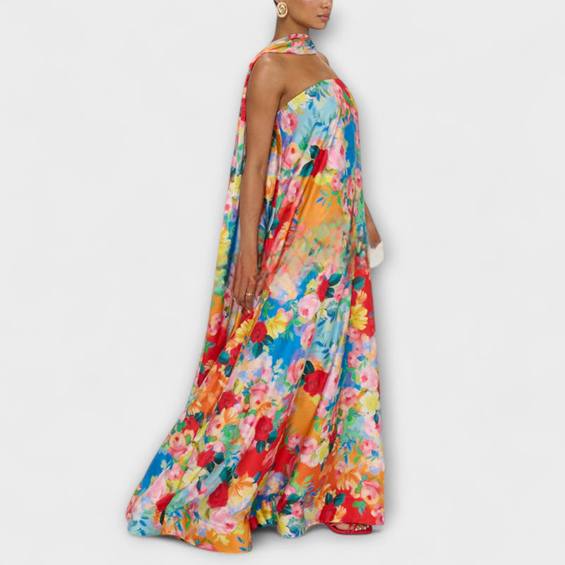 Harlow - Vestido Maxi Floral Off-Shoulder