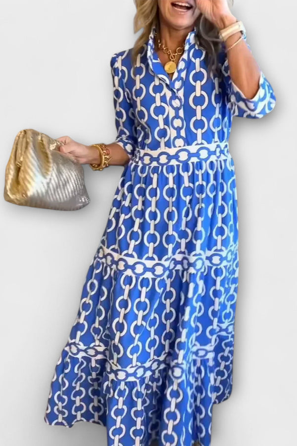 Juliette - Vestido midi con estampado de cadenas