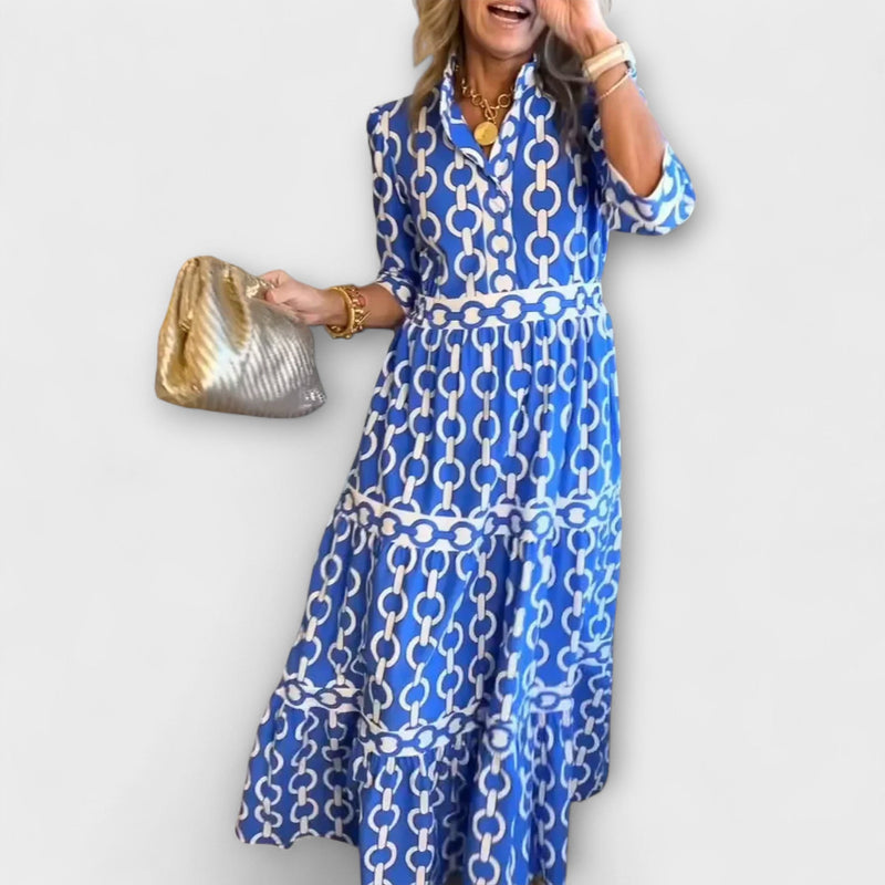 Juliette - Vestido midi con estampado de cadenas