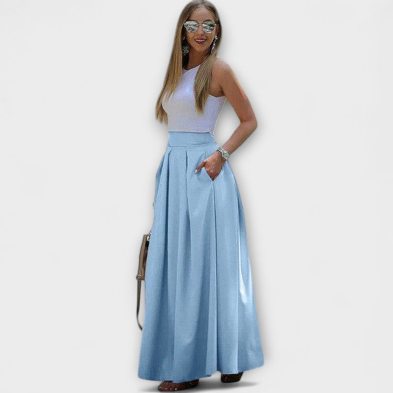 Tzafira – Falda maxi elegante con cintura alta