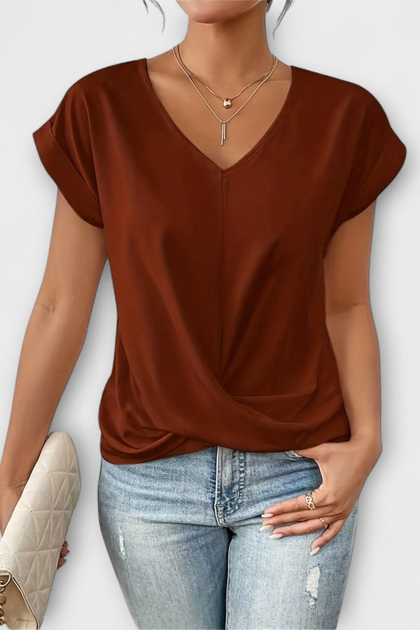 Eloise - Top de escote en V con detalle de botón