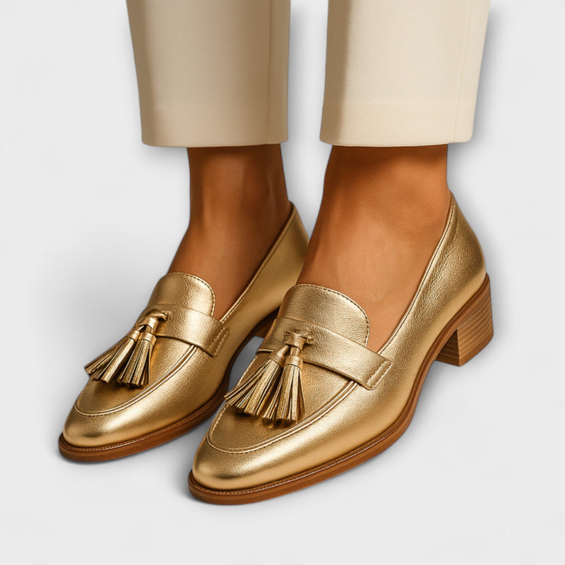 Celeste - Zapatos de Charol Dorados