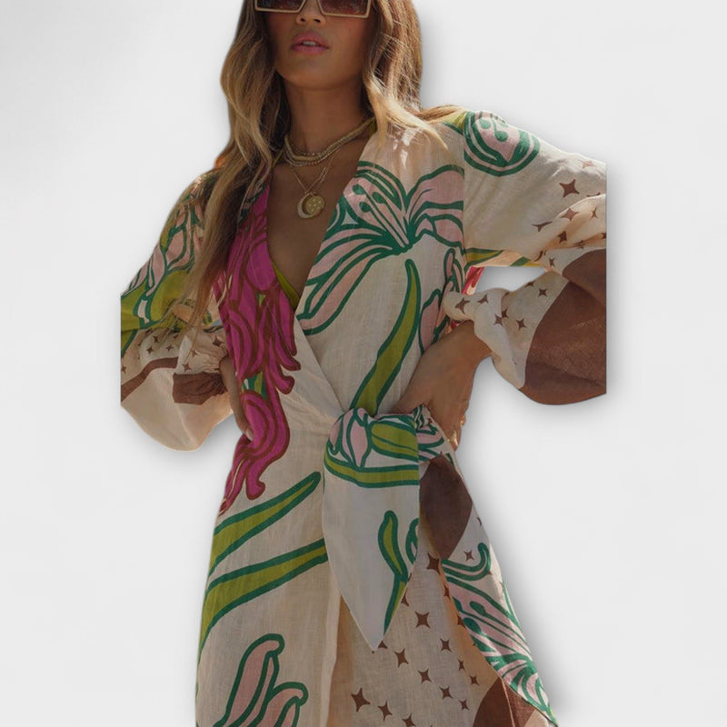 Tracey - Vestido Maxilargo con Cintura