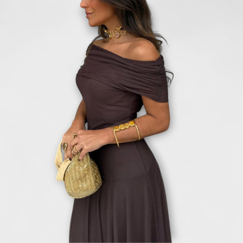 Meadow - Toledo Vestido Maxi de Malla con Un Hombro