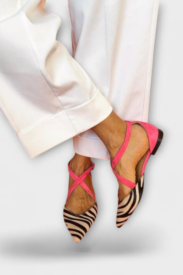 Zarella – Zebra-Flats en Poder Rosa
