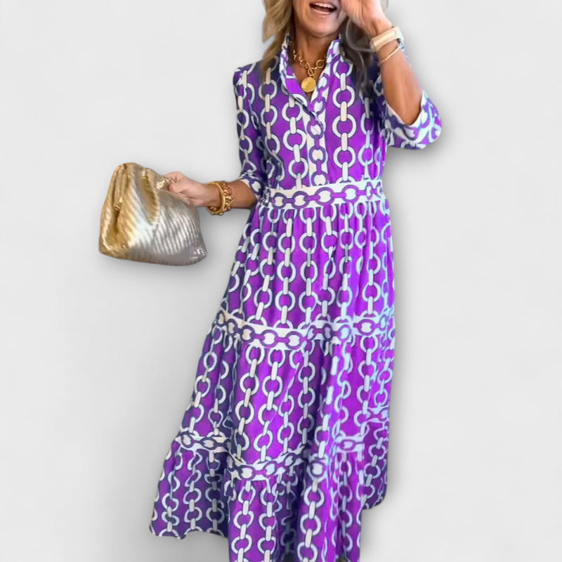 Juliette - Vestido midi con estampado de cadenas