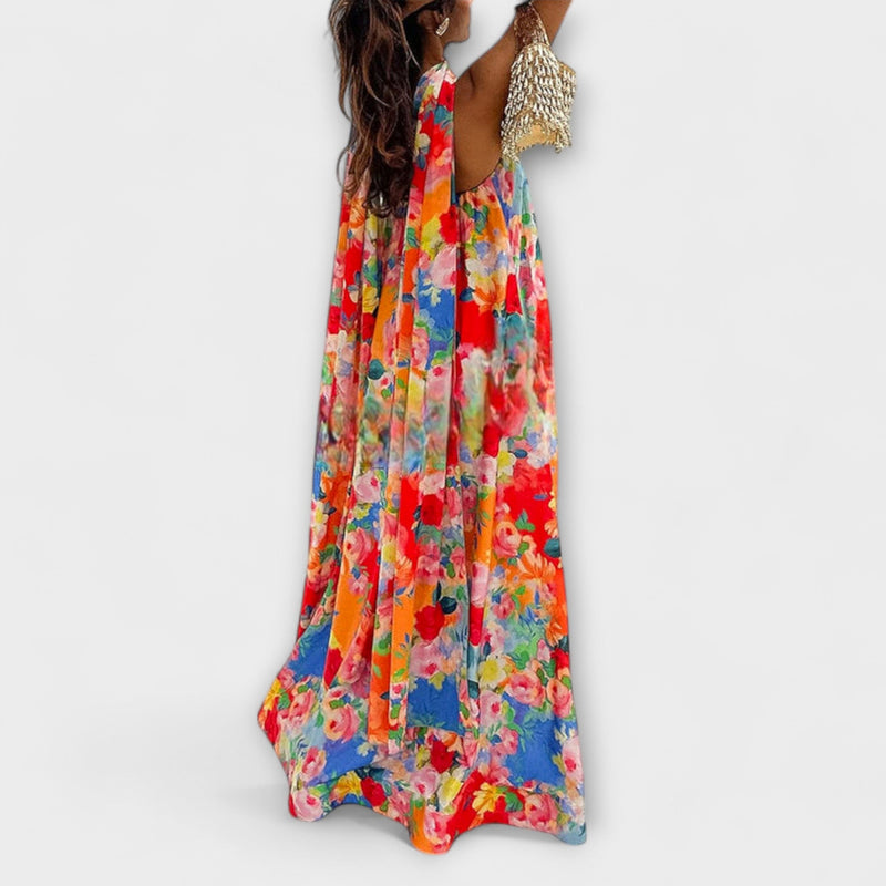 Harlow - Vestido Maxi Floral Off-Shoulder