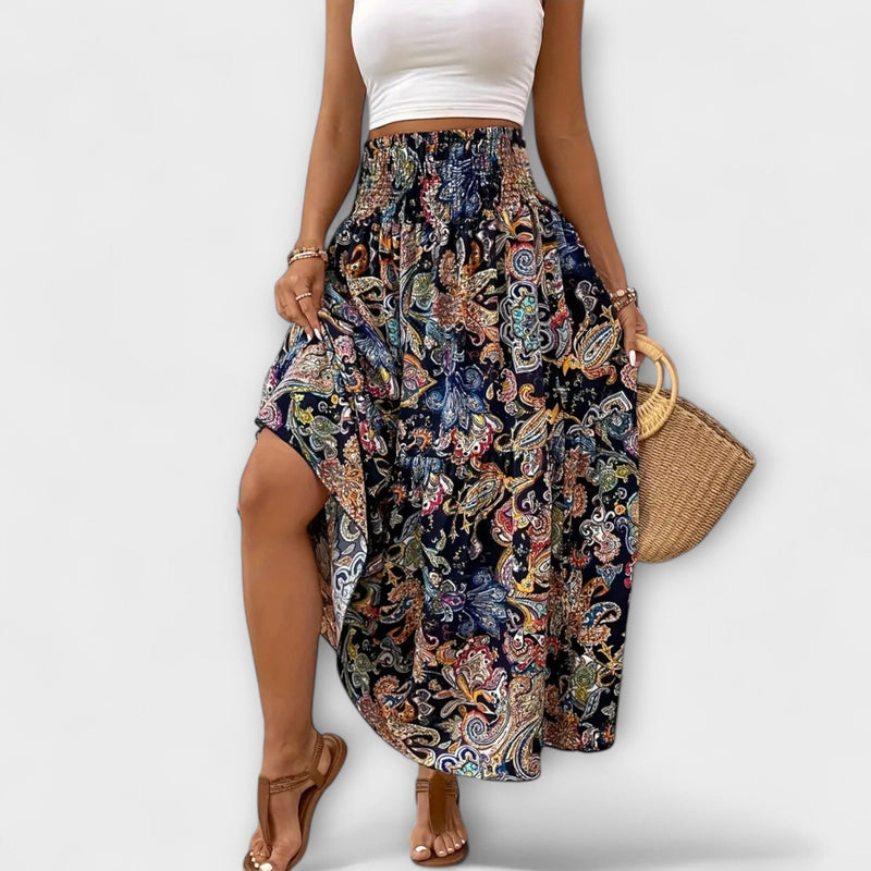 Falda fluida con estampado