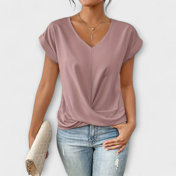 Eloise - Top de escote en V con detalle de botón