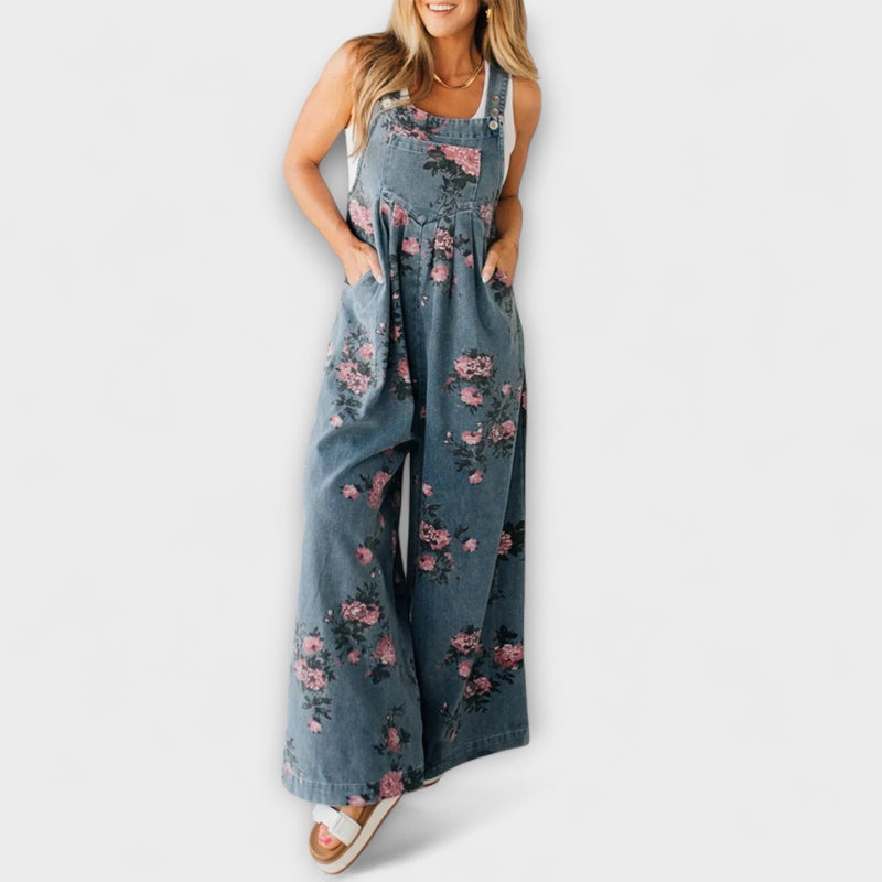 Bethany - Mono de mezclilla con estampado de flores
